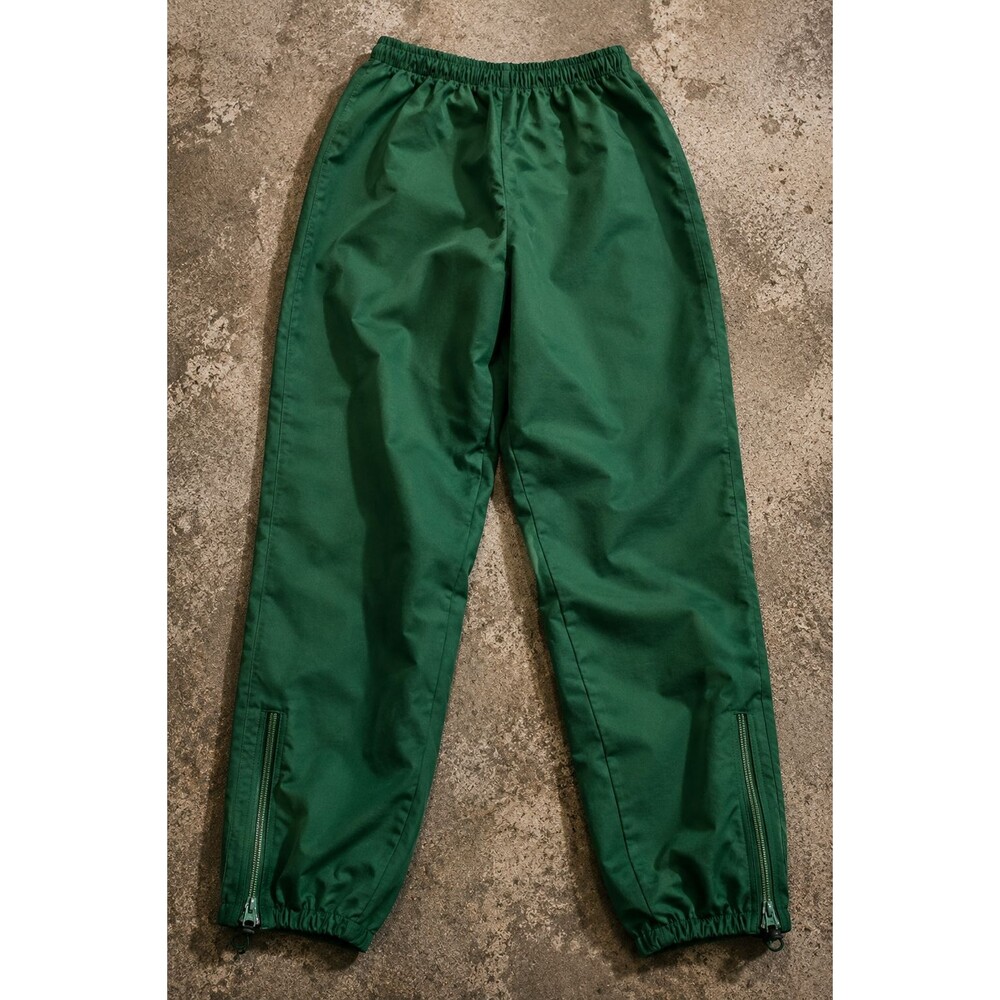 Vintage Windless USA Track Pants Green Zip Ankle Utility Joggers 90s Gorpcore